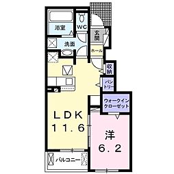 ラティオス 1LDKの間取図画像