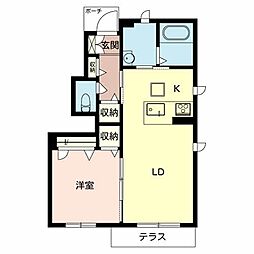 アーバンのざとCENTER 1LDKの間取図画像