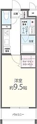 ビジュ・ドゥ・メール 1Kの間取図画像
