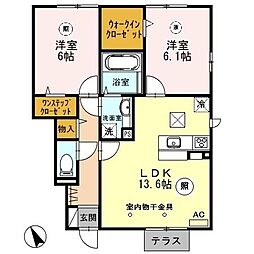 プレミアムレジデンス 2LDKの間取図画像