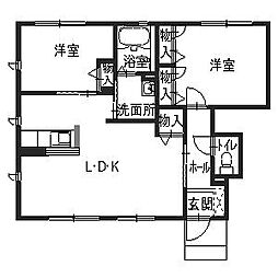 メゾン・ドゥエムズ 2LDKの間取図画像