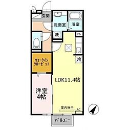 サンシャイン砥堀 1LDKの間取図画像