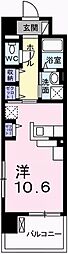 クレール姫路 ワンルームの間取図画像