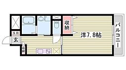 インタービレッジ土山 1Kの間取図画像