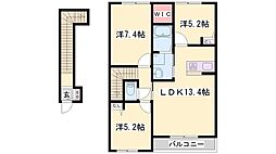 ヴィララタウィ 3LDKの間取図画像