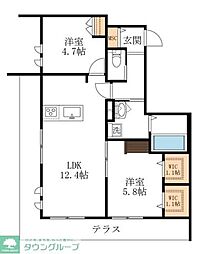 間取図画像 2LDK