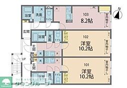 カインドネス町田IV 1Kの間取図画像
