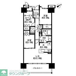 プレミスト湘南辻堂アクアフェイス 2SLDKの間取図画像