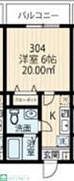 ラフィーネ鶴ヶ峰 1Kの間取図画像