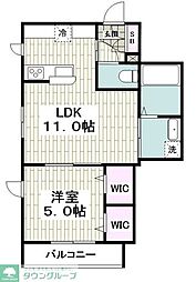 ザ・プレイス藤沢 1LDKの間取図画像