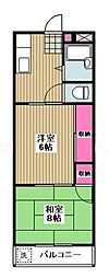 ベル・メゾン中央林間 2DKの間取図画像