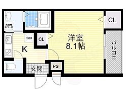 南海線 堺駅 徒歩8分の賃貸アパート 3階1Kの間取り