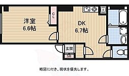 藤田ビル 1DKの間取図画像