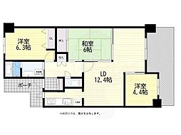 メゾンドール堺 3LDKの間取図画像