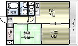 シプテル小出 2DKの間取図画像