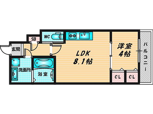 KOGI residence 寿町 ｜大阪府東大阪市寿町2丁目(賃貸アパート1LDK・1階・30.76㎡)の写真 その2