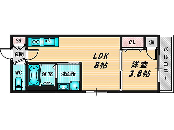 MDS弥刀 ｜大阪府東大阪市源氏ケ丘(賃貸アパート1LDK・2階・28.00㎡)の写真 その2