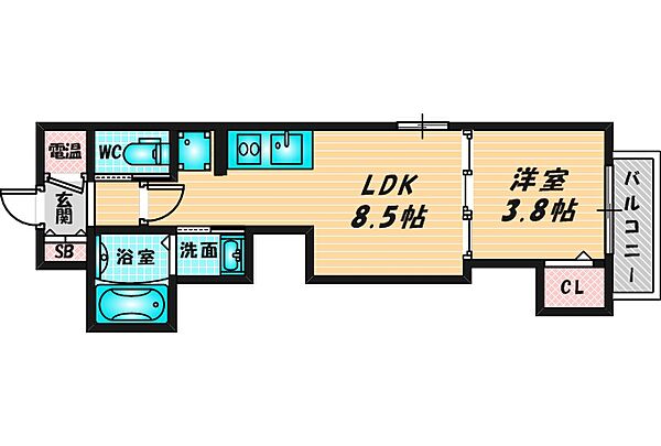 Lunaria ｜大阪府東大阪市水走2丁目(賃貸アパート1LDK・3階・29.00㎡)の写真 その2