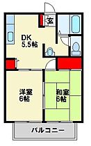 ディアス白石 201 ｜ 福岡県北九州市小倉北区中井５丁目7-1（賃貸アパート2DK・2階・40.47㎡） その2