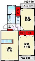 アヴァンティ高見MII 302 ｜ 福岡県北九州市八幡東区荒生田３丁目2-18（賃貸マンション2LDK・3階・55.60㎡） その2