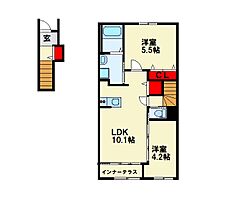 （仮）西鞘ヶ谷町新築アパート 203 ｜ 福岡県北九州市戸畑区西鞘ケ谷町13-地番未定（賃貸アパート2LDK・2階・55.66㎡） その2