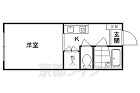 京都府京都市右京区龍安寺衣笠下町（賃貸アパート1R・2階・19.80㎡） その2