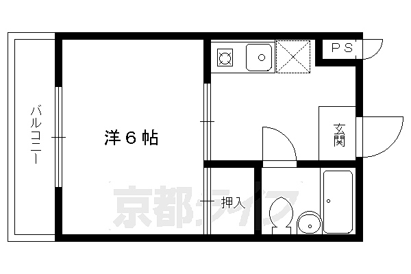 レゾンシゲ 105｜京都府京都市左京区田中北春菜町(賃貸マンション1K・1階・18.00㎡)の写真 その2