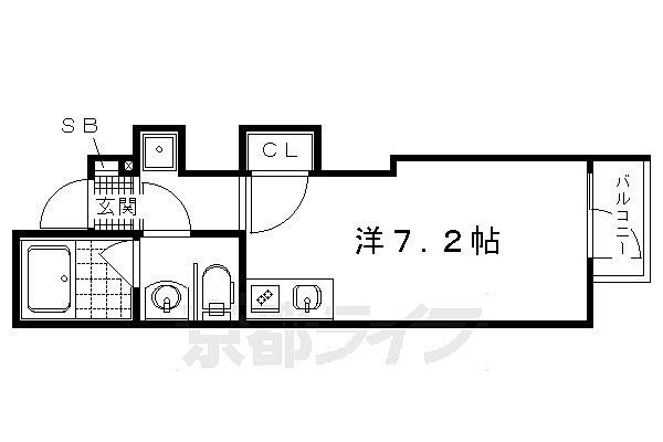 Ｇｒａｎ　ｄｅ　Ｃｏｕｒｔ　Ｓｈｕｇａｋｕｉｎ 206｜京都府京都市左京区山端川原町(賃貸マンション1R・2階・20.80㎡)の写真 その2