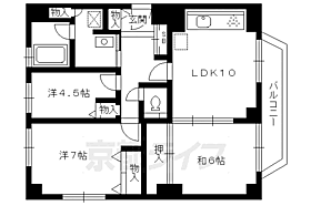 京都府京都市左京区下鴨夜光町（賃貸マンション3LDK・6階・67.16㎡） その2