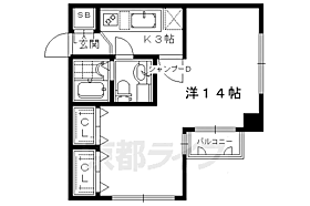 京都府京都市右京区西京極西大丸町（賃貸マンション1K・3階・36.38㎡） その2