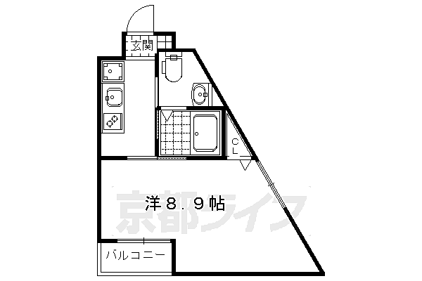 メゾン・サンマルタン京大北 406｜京都府京都市左京区田中里ノ内町(賃貸マンション1K・4階・25.84㎡)の写真 その2