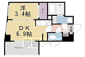 京都府京都市南区西九条唐戸町（賃貸マンション1DK・4階・28.34㎡） その2