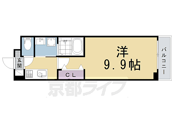 フランあおい 103｜京都府京都市左京区下鴨塚本町(賃貸アパート1K・1階・29.72㎡)の写真 その2