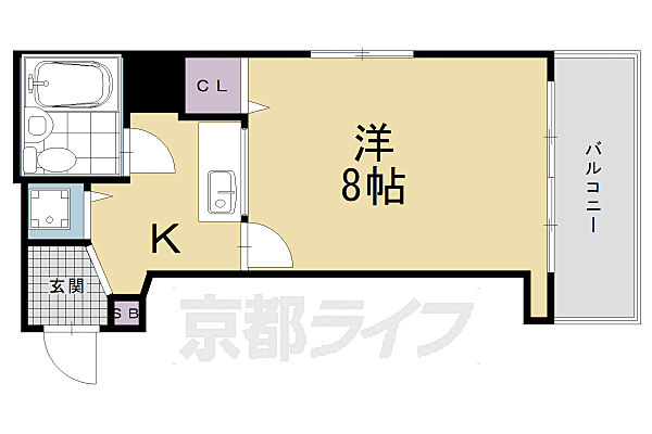 シティファースト四条西洞院 702｜京都府京都市中京区蟷螂山町(賃貸マンション1K・7階・23.83㎡)の写真 その2