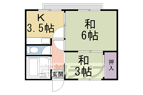 京都府京都市下京区西七条南東野町(賃貸アパート2DK・2階・30.10㎡)の写真 その1