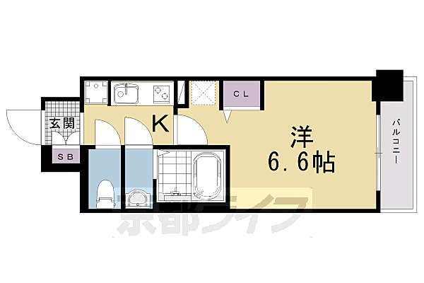 プラシード京都 808｜京都府京都市南区東九条西岩本町(賃貸マンション1K・8階・21.57㎡)の写真 その2