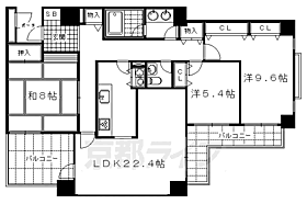 ハイランドコート錦 403 ｜ 京都府京都市中京区十文字町（賃貸マンション3LDK・4階・118.28㎡） その2