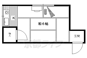 好川荘 211 ｜ 京都府京都市左京区吉田神楽岡町（賃貸アパート1K・2階・14.00㎡） その2