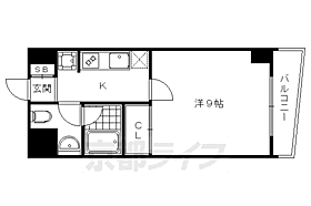 京都府京都市右京区西京極畔勝町（賃貸マンション1K・6階・27.40㎡） その2