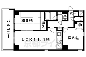 プリムローズ 203 ｜ 京都府京都市北区小山元町（賃貸マンション2LDK・2階・50.88㎡） その2