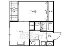 京都府京都市右京区梅津南町（賃貸マンション1DK・4階・28.36㎡） その2