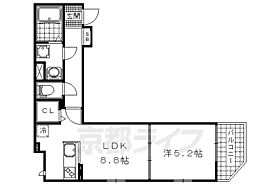 ディアコート洛東 302 ｜ 京都府京都市山科区勧修寺西金ケ崎（賃貸アパート1LDK・3階・35.60㎡） その2