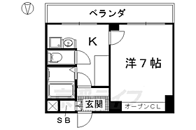 京都府京都市北区紫野下御輿町（賃貸マンション1K・3階・25.52㎡） その2