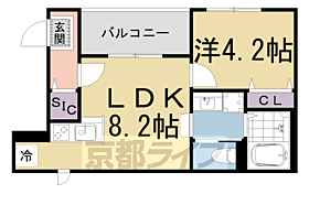 ヴィラ・アンジュ 201 ｜ 京都府京都市山科区大宅坂ノ辻町（賃貸アパート1LDK・2階・30.69㎡） その1