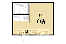 パイングローブ高辻 3階ワンルームの間取り