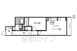 フレイム　パーク　イースト 1階1LDKの間取り