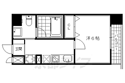 アーバンフラッツ四条西洞院 8階1Kの間取り