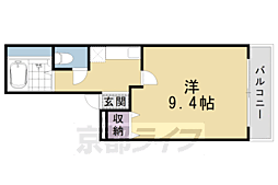 サンクレスト 2階1Kの間取り