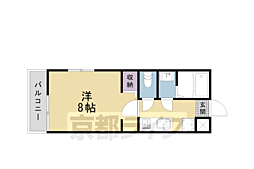 JR東海道・山陽本線 西大路駅 徒歩5分の賃貸マンション 1階1Kの間取り