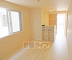 京都地下鉄東西線 御陵駅 徒歩18分の賃貸アパート 3階1LDKのリビング/ダイニング